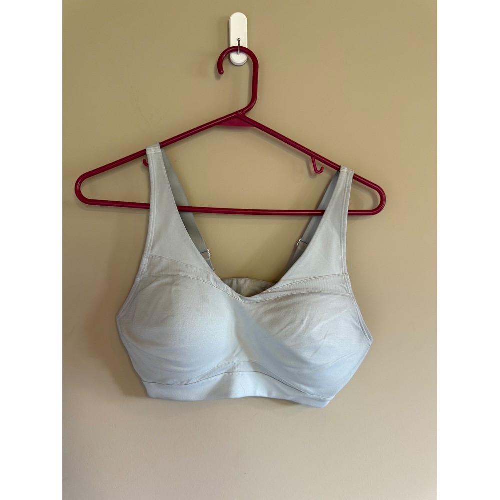 Under Armour HeatGear High Impact Sports Bra Gray Adjustable Straps Womens MD